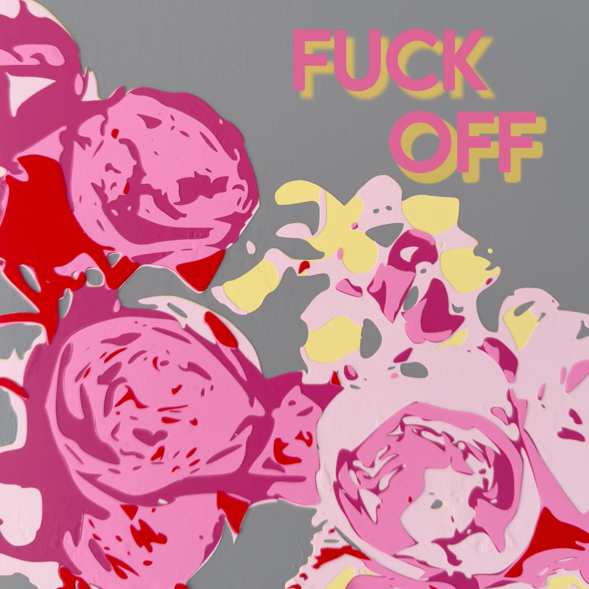 Fuck Off | Garden Roses Giclée Art Print