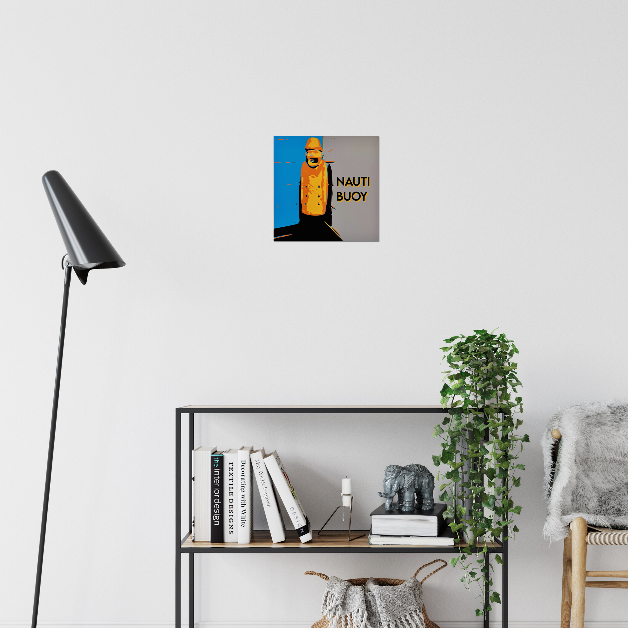 Nauti Buoy-bold-fisherman-art-on office wall