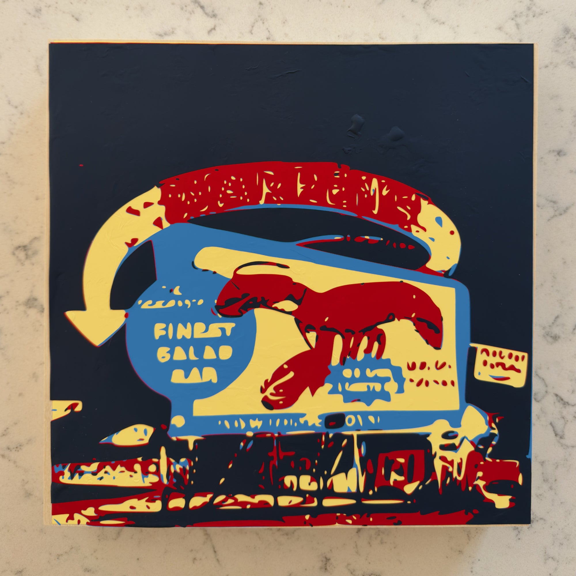 Warren's Lobster House, Kittery, ME | Original Hand-Layered Vinyl on Cradled Birch Panel