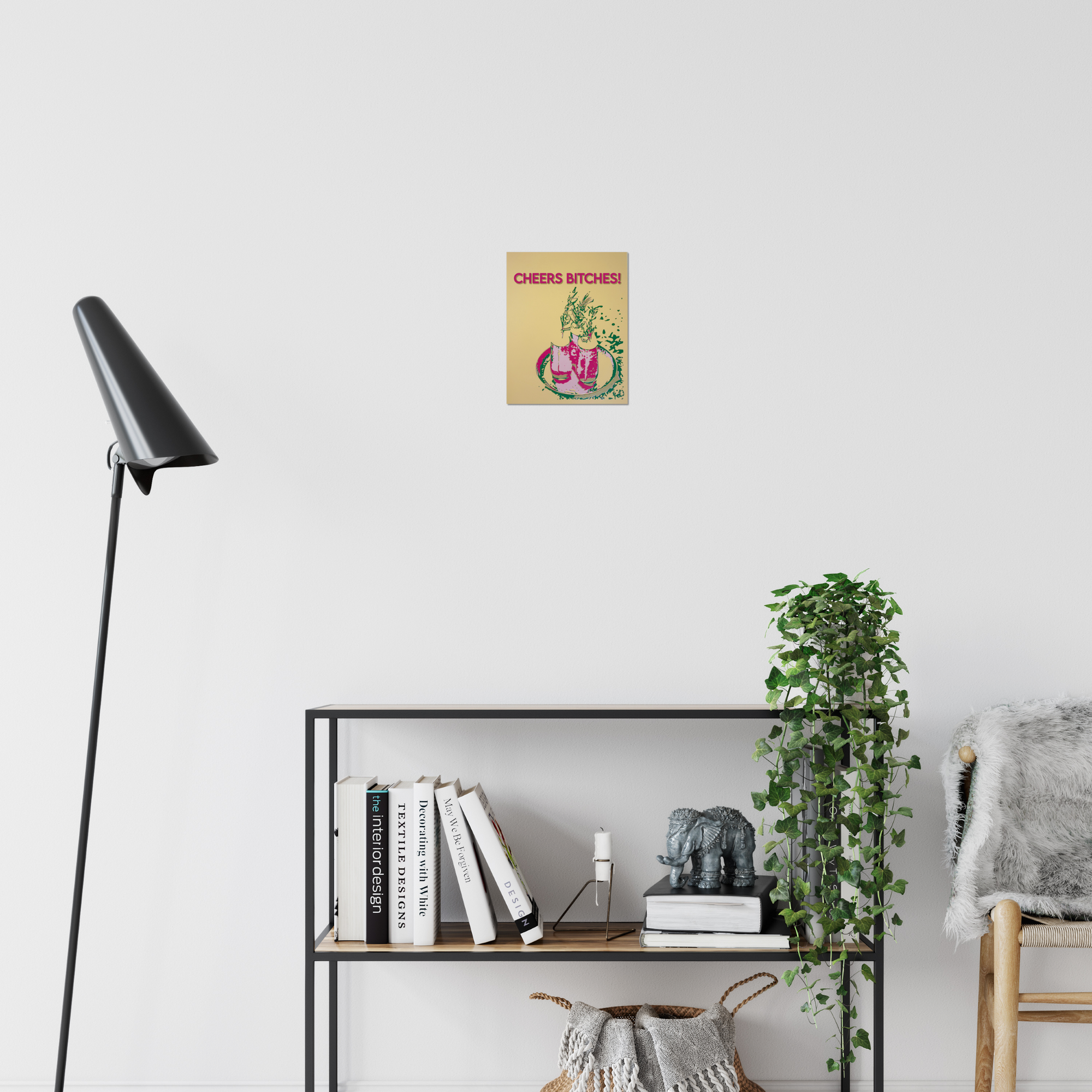 Cheers Bitches | Champagne Botanical Giclée Art Print