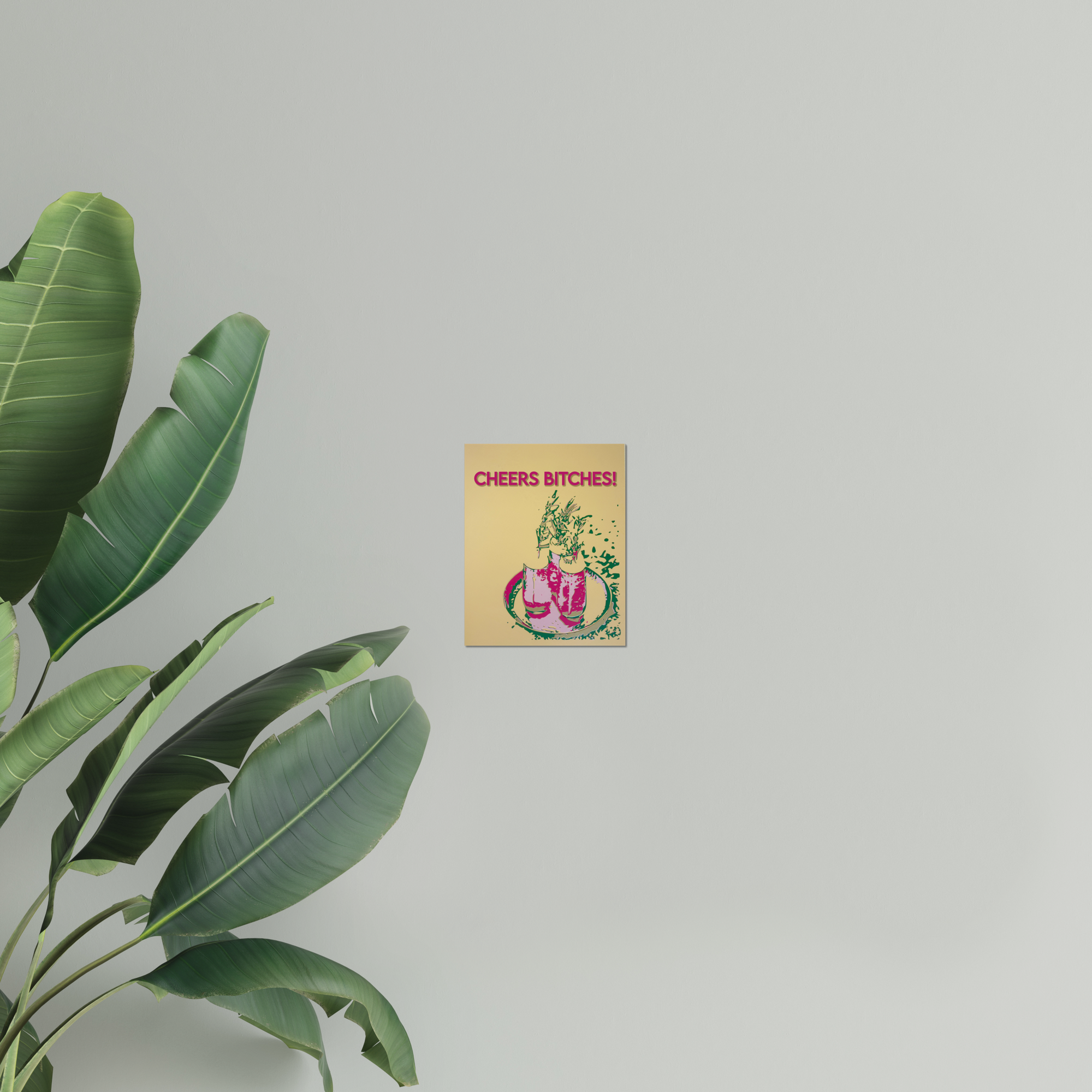 Cheers Bitches | Champagne Botanical Giclée Art Print