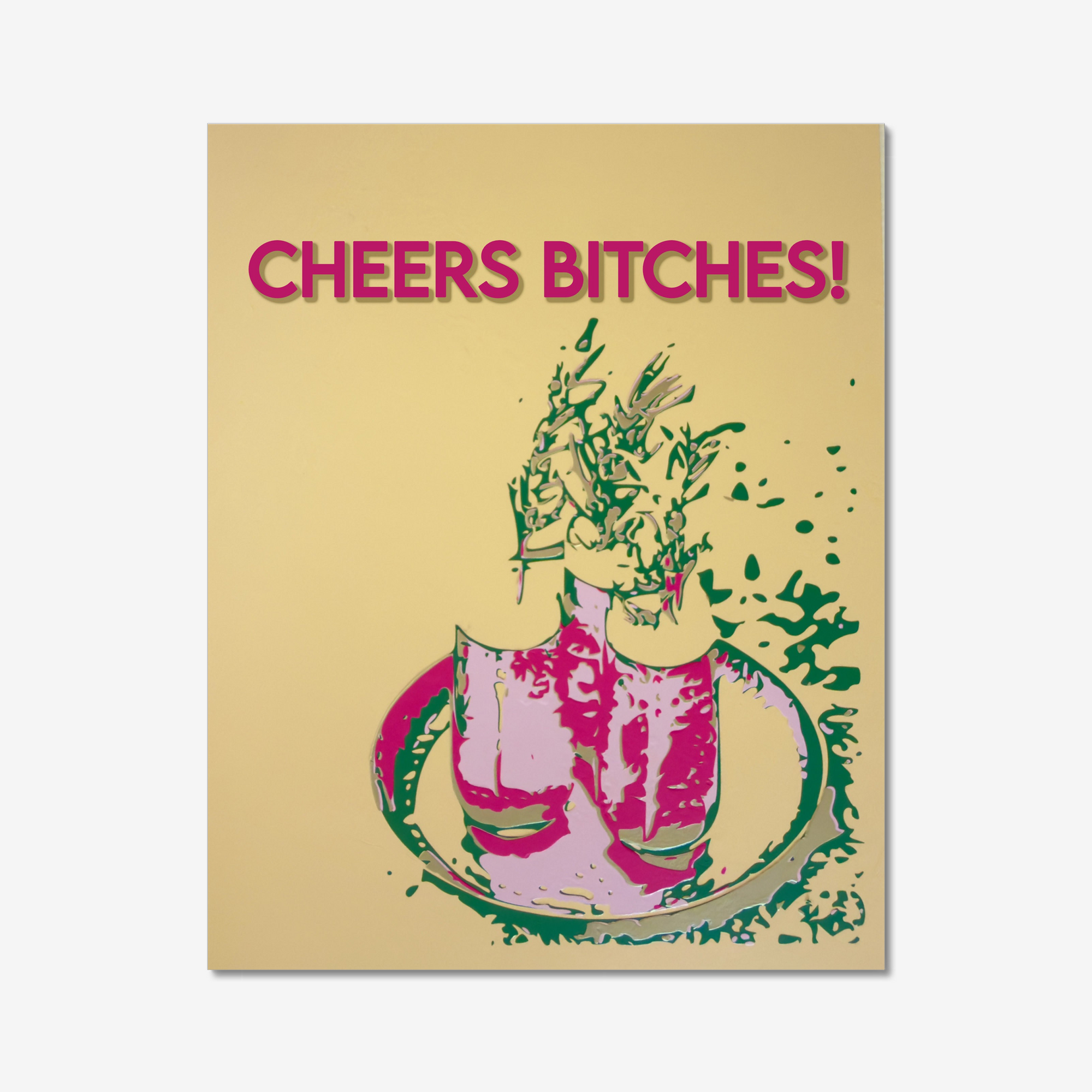 Cheers Bitches | Champagne Botanical Giclée Art Print